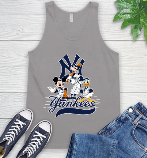 MLB New York Yankees Mickey Mouse Donald Duck Goofy Baseball T Shirt Tank Top 3