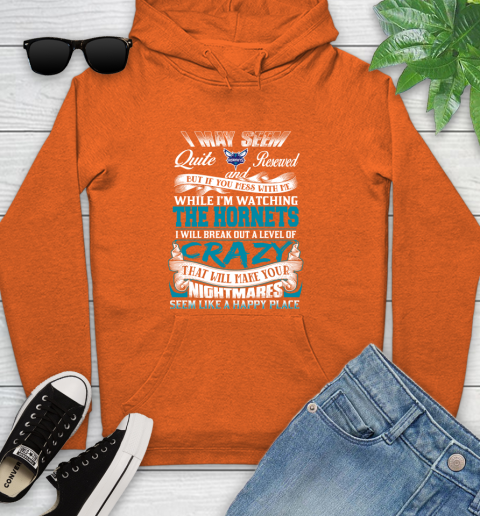 Charlotte Hornets NBA Basketball Don't Mess With Me While I'm Watching My Team Youth Hoodie 4