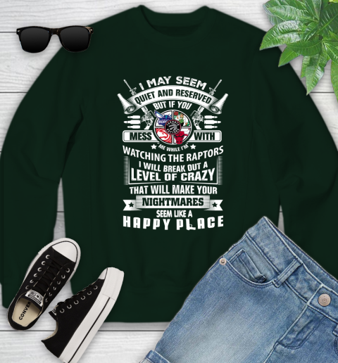 Toronto Raptors NBA Basketball Don't Mess With Me While I'm Watching My Team Sports Youth Sweatshirt 9