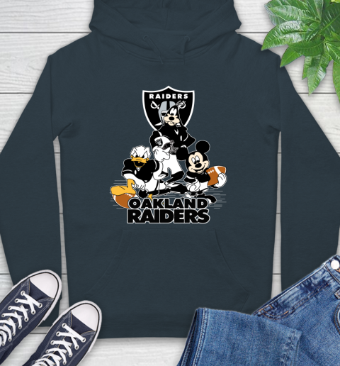 NFL Oakland Raiders Mickey Mouse Donald Duck Goofy Football Shirt Hoodie 7