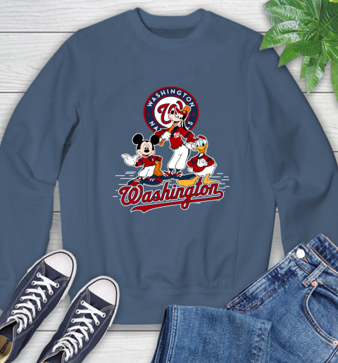 MLB Washington Nationals Mickey Mouse Donald Duck Goofy Baseball T Shirt Sweatshirt 8