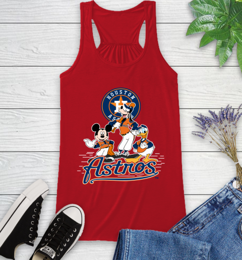 MLB Houston Astros Mickey Mouse Donald Duck Goofy Baseball T Shirt Racerback Tank 5