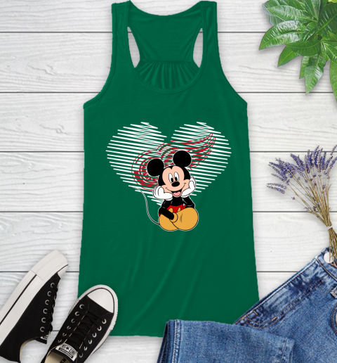 NHL Detroit Red Wings The Heart Mickey Mouse Disney Hockey Racerback Tank 6