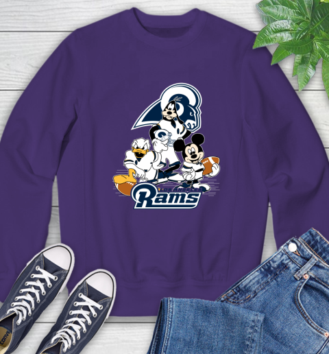 NFL Los Angeles Rams Mickey Mouse Donald Duck Goofy Football Shirt Sweatshirt 4