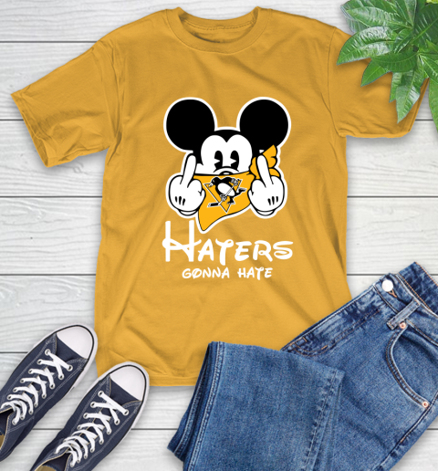 NHL Pittsburgh Penguins Haters Gonna Hate Mickey Mouse Disney Hockey T Shirt T-Shirt 2