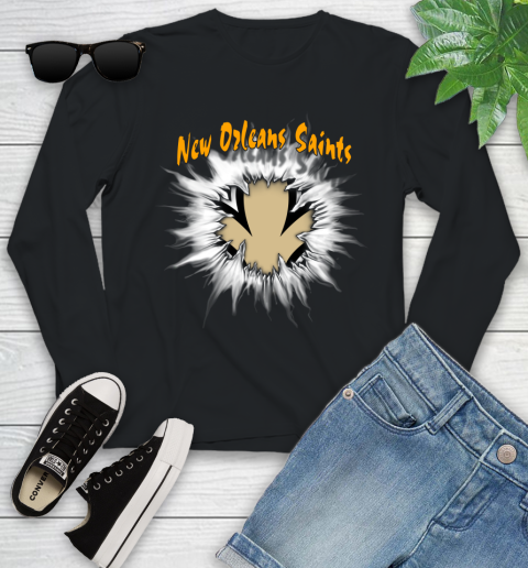 New Orleans Saints NFL Football Adoring Fan Rip Sports Youth Long Sleeve