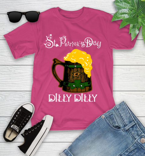 NHL Dallas Stars St Patrick's Day Dilly Dilly Beer Hockey Sports Youth T-Shirt 11