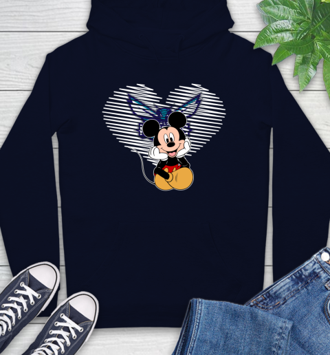 NBA Charlotte Hornets The Heart Mickey Mouse Disney Basketball Hoodie 3
