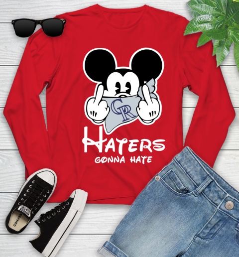 MLB Colorado Rockies Gonna Hate Mickey Mouse Disney Baseball T Shirt_000 Youth Long Sleeve 11
