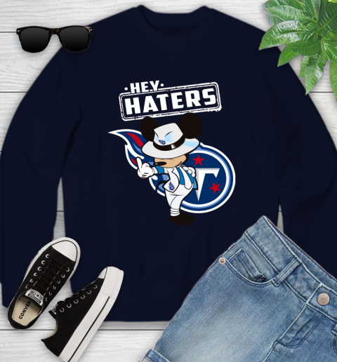 NFL Hey Haters Mickey Football Sports Tennessee Titans Youth Sweatshirt 2