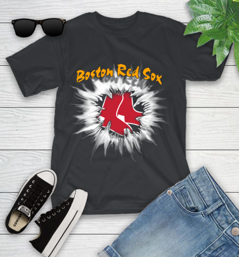 Boston Red Sox MLB Baseball Adoring Fan Rip Sports Youth T-Shirt