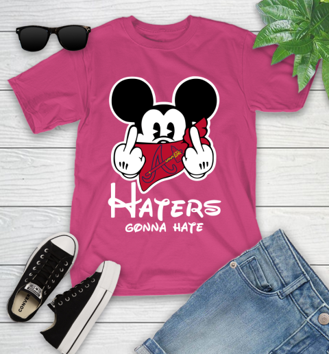 MLB Atlanta Braves Haters Gonna Hate Mickey Mouse Disney Baseball T Shirt_000 Youth T-Shirt 11