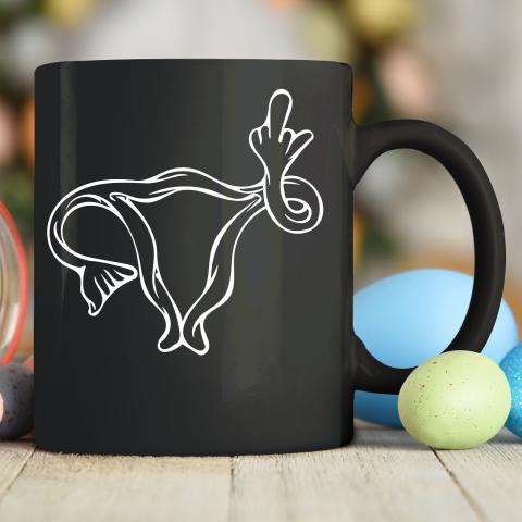 Middle Finger Uterus Ceramic Mug 11oz