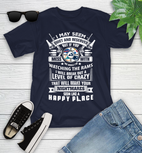 Los Angeles Rams NFL Football Don't Mess With Me While I'm Watching My Team Sports (1) Youth T-Shirt 2