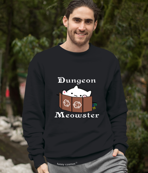 Dungeon And Dragon T Shirt, Cat Dungeon Meowster DND T Shirt, RPG Dice Games Tshirt