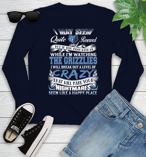 Memphis Grizzlies NBA Basketball Don't Mess With Me While I'm Watching My Team Youth Long Sleeve 2