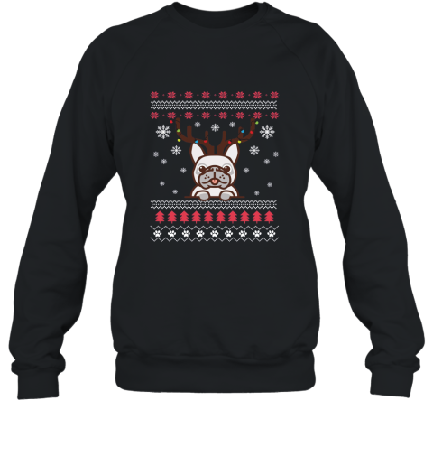 French Bulldog Christmas T Shirt Frenchie Reindeer Holiday AN Sweatshirt