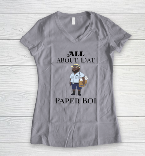 Paper Boi Shirt  All About My Man Dat Women's V-Neck T-Shirt 2