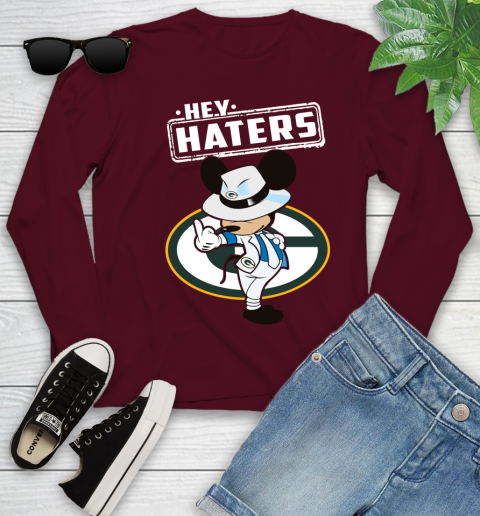 NFL Hey Haters Mickey Football Sports Green Bay Packers Youth Long Sleeve 6