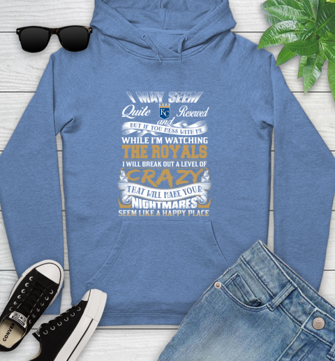 Kansas City Royals MLB Baseball Don't Mess With Me While I'm Watching My Team Youth Hoodie - Image 14