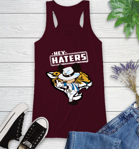 NFL Hey Haters Mickey Football Sports Jacksonville Jaguars Racerback Tank 2