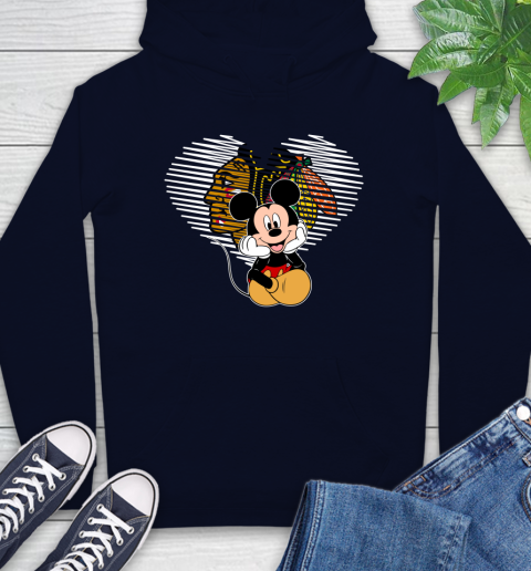 NHL Chicago Blackhawks Carolina Hurricanes The Heart Mickey Mouse Disney Hockey Hoodie 3