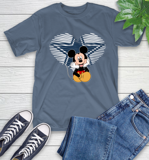 NFL Dallas Cowboys The Heart Mickey Mouse Disney Football T Shirt_000 T-Shirt 8