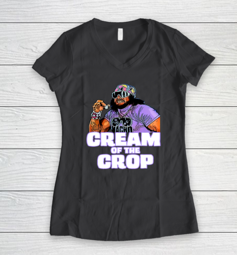 Macho Man Cream Of The Crop Funny Meme WWE Women's V-Neck T-Shirt 4