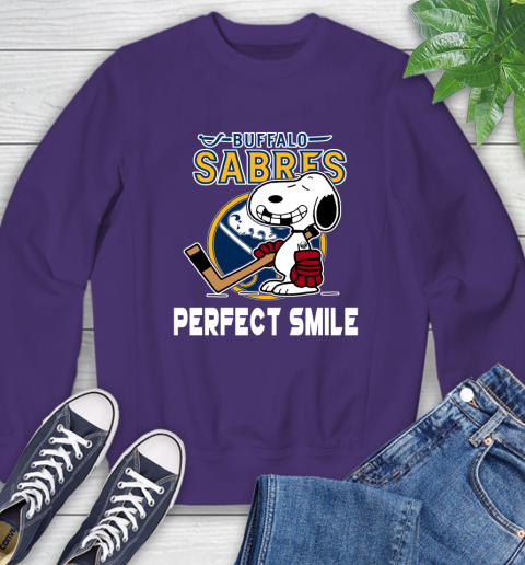 NHL Buffalo Sabres Snoopy Perfect Smile The Peanuts Movie Hockey Shirt For  Fans