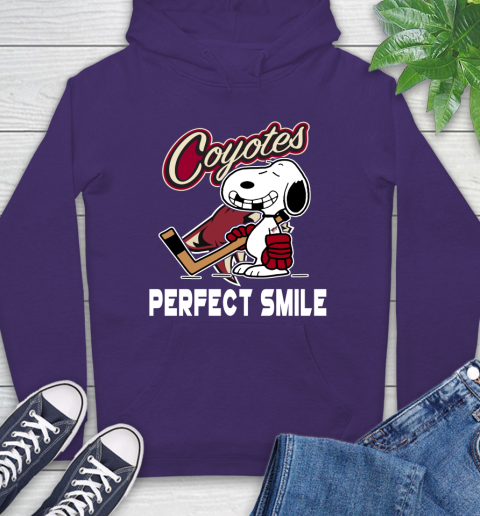 NHL Arizona Coyotes Snoopy Perfect Smile The Peanuts Movie Hockey T Shirt Hoodie 5