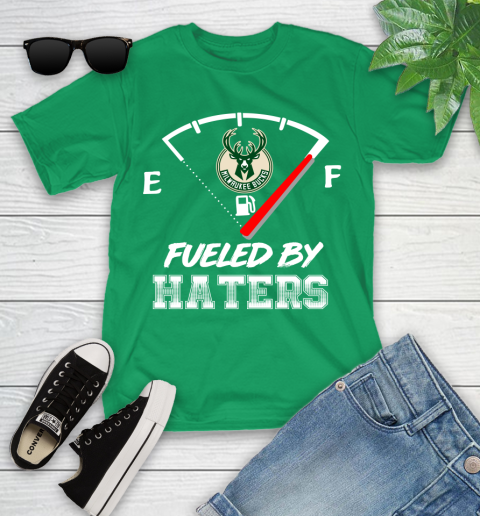 Milwaukee Bucks NBA Basketball Fueled By Haters Sports Youth T-Shirt - Image 9