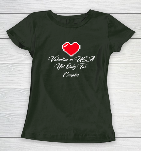 Saint Valentine In USA Not Only For Couples Lovers Women's T-Shirt 3