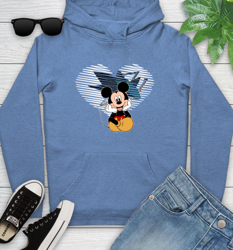 NHL San Jose Sharks The Heart Mickey Mouse Disney Hockey Youth Hoodie 13