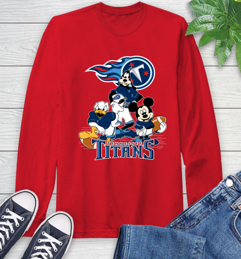 NFL Tennessee Titans Mickey Mouse Donald Duck Goofy Football Shirt Long Sleeve T-Shirt 11
