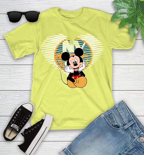 NHL New York Islanders The Heart Mickey Mouse Disney Hockey Youth T-Shirt 10