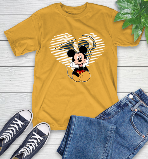 NFL Los Angeles Rams The Heart Mickey Mouse Disney Football T Shirt_000 T-Shirt 2