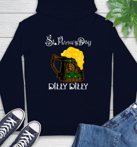 MLB San Diego Padres St Patrick's Day Dilly Dilly Beer Baseball Sports Hoodie 3