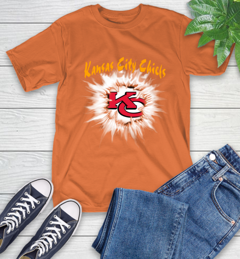 Kansas City Chiefs NFL Football Adoring Fan Rip Sports T-Shirt 4