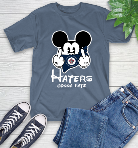 NHL Winnipeg Jets Haters Gonna Hate Mickey Mouse Disney Hockey T Shirt T-Shirt 8