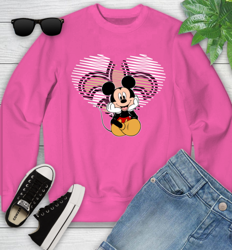 NFL New Orleans Saints The Heart Mickey Mouse Disney Football T Shirt_000 Youth Sweatshirt 6