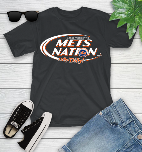MLB A True Friend Of The New York Mets Dilly Dilly Baseball Sports Youth T-Shirt
