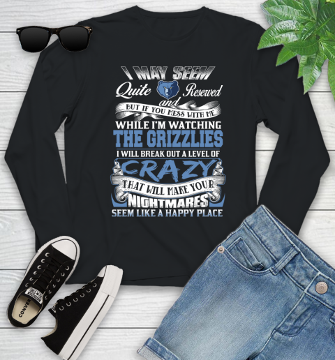Memphis Grizzlies NBA Basketball Don't Mess With Me While I'm Watching My Team Youth Long Sleeve