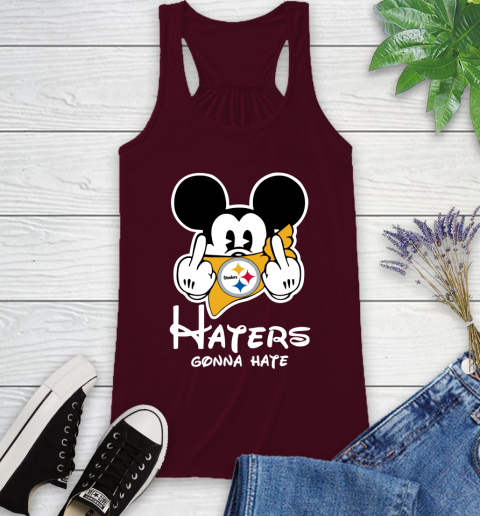 NFL Pittsburgh Steelers Haters Gonna Hate Mickey Mouse Disney Football T Shirt_000 Racerback Tank 2