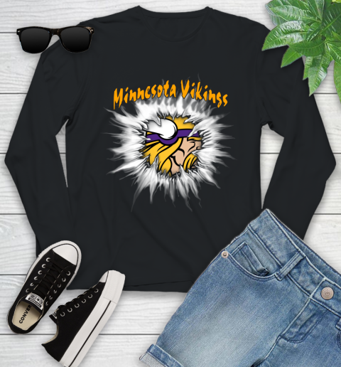 Minnesota Vikings NFL Football Adoring Fan Rip Sports Youth Long Sleeve