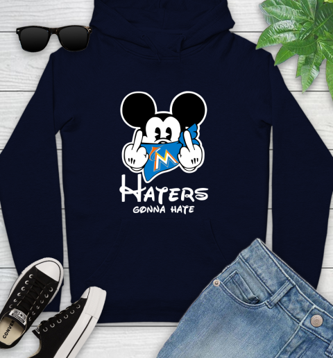 MLB Miami Marlins Haters Gonna Hate Mickey Mouse Disney Baseball T Shirt_000 Youth Hoodie 3