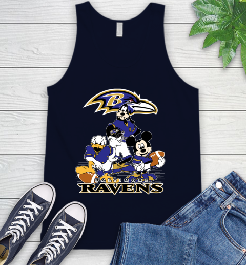 NFL Baltimore Ravens Mickey Mouse Donald Duck Goofy Football Shirt Tank Top 2