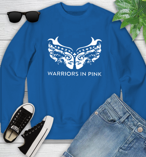 Ford cares warriors in pink shirt Youth Sweatshirt 7