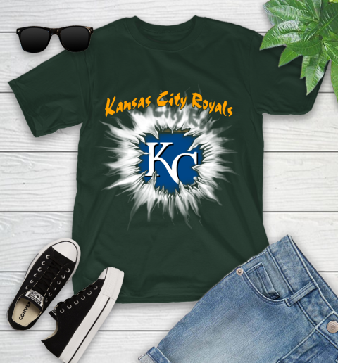 Kansas City Royals MLB Baseball Adoring Fan Rip Sports Youth T-Shirt 5