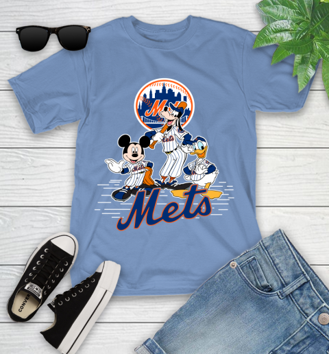 MLB New York Mets Mickey Mouse Donald Duck Goofy Baseball T Shirt Youth T-Shirt 15