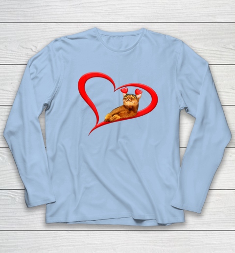 Funny Abyssinian Cat Valentine Pet Kitten Cat Lover Long Sleeve T-Shirt 13